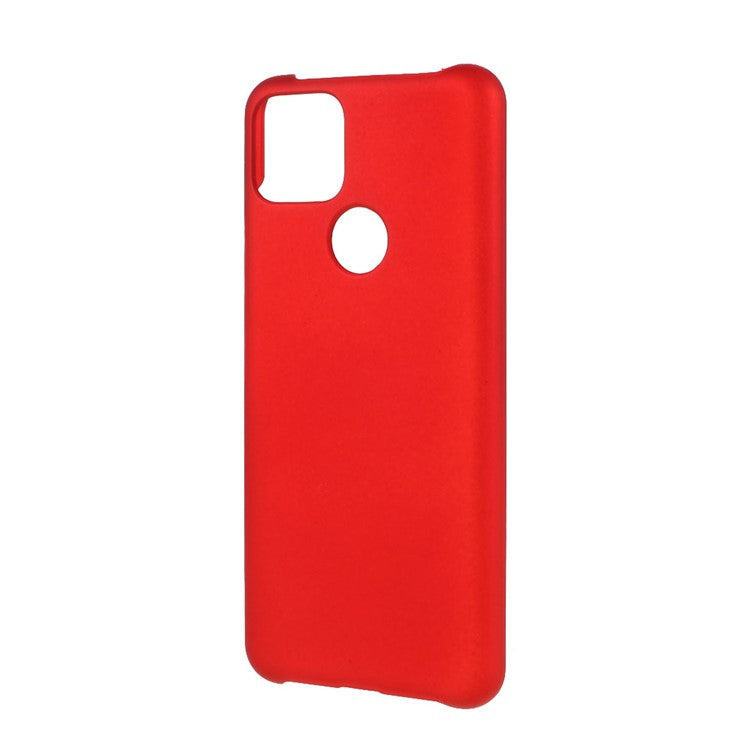 Rubberized Hard Plastic Phone Case for Google Pixel 5a - Red