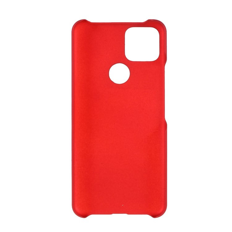 Rubberized Hard Plastic Phone Case for Google Pixel 5a - Red