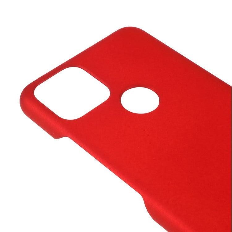 Rubberized Hard Plastic Phone Case for Google Pixel 5a - Red