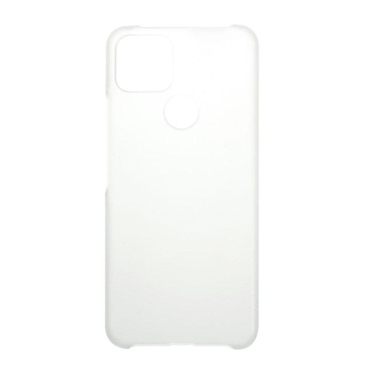 Rubberized Hard Plastic Phone Case for Google Pixel 5a - Transparent