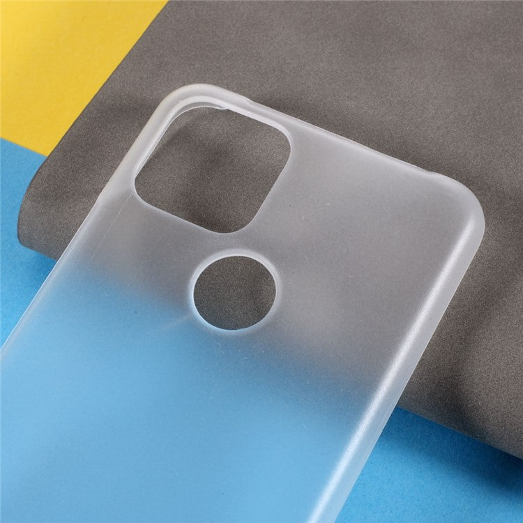 Rubberized Hard Plastic Phone Case for Google Pixel 5a - Transparent