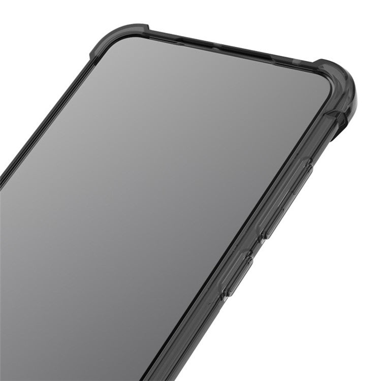 IMAK Four Corner Cushioned Full Protection TPU Soft Case + Ultra Clear Screen Protector for Google Pixel 5a 5G - Transparent Black