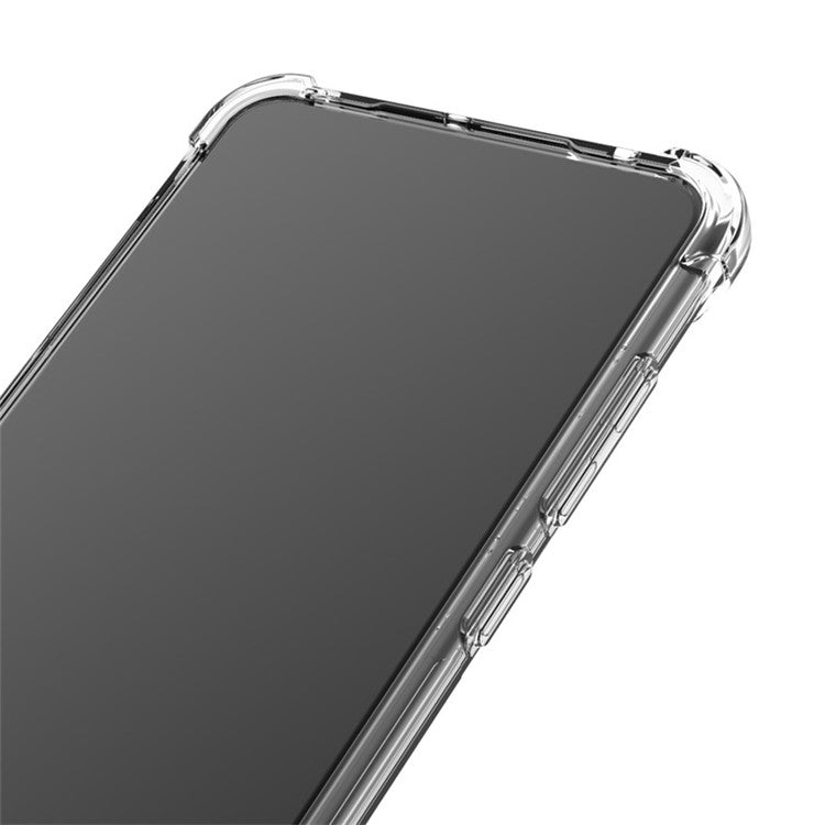 IMAK Four Corner Cushioned Full Protection TPU Soft Case + Ultra Clear Screen Protector for Google Pixel 5a 5G - Transparent