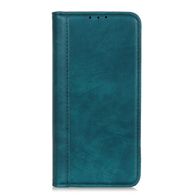 Litchi Texture Split Leather Auto-absorbed Wallet Stand Case Cover for Google Pixel 6 - Green