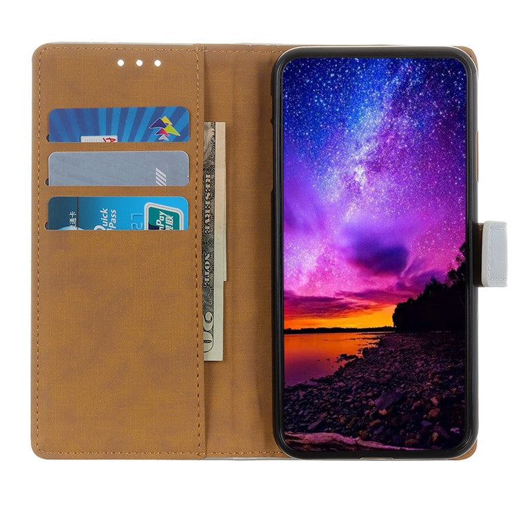 PU Leather Protective Phone Wallet Stand Shell Case for Google Pixel 6 - Black