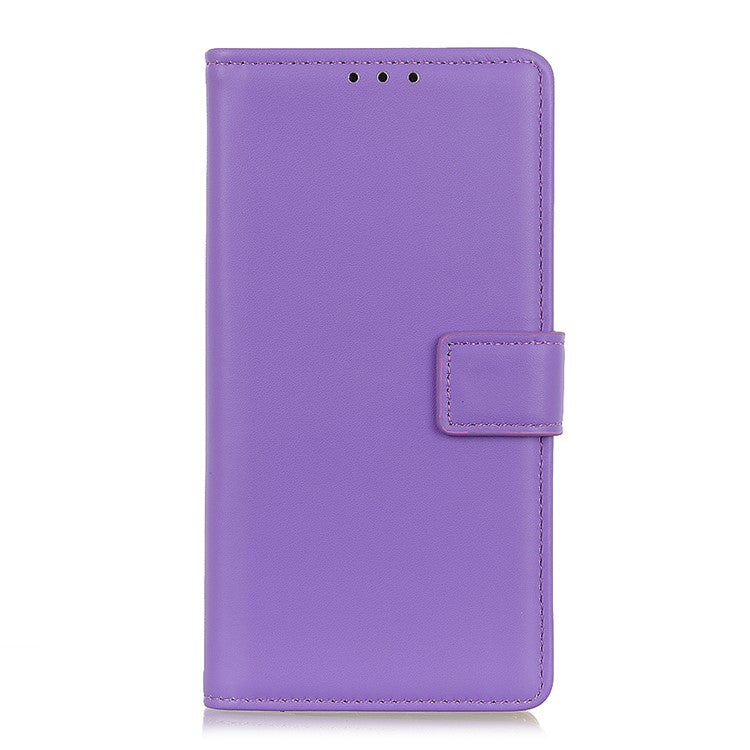 PU Leather Protective Phone Wallet Stand Shell Case for Google Pixel 6 - Purple