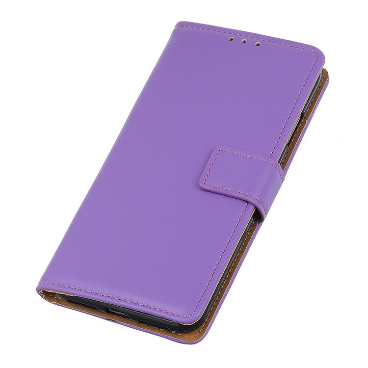 PU Leather Protective Phone Wallet Stand Shell Case for Google Pixel 6 - Purple