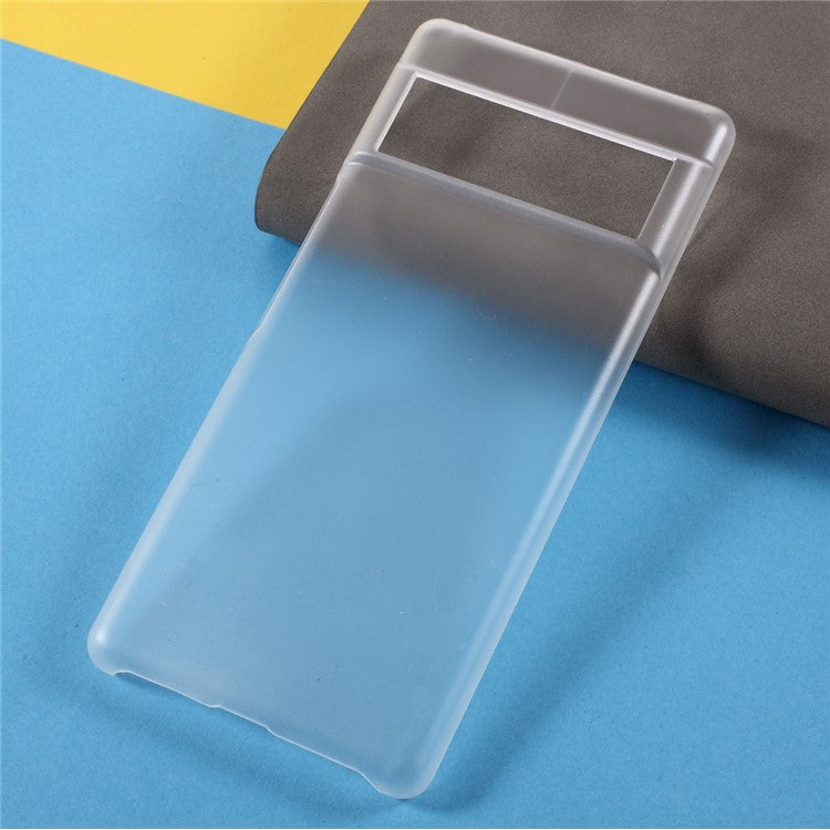 Rubberized Hard Plastic Protective Phone Case Cover for Google Pixel 6 Pro - Transparent