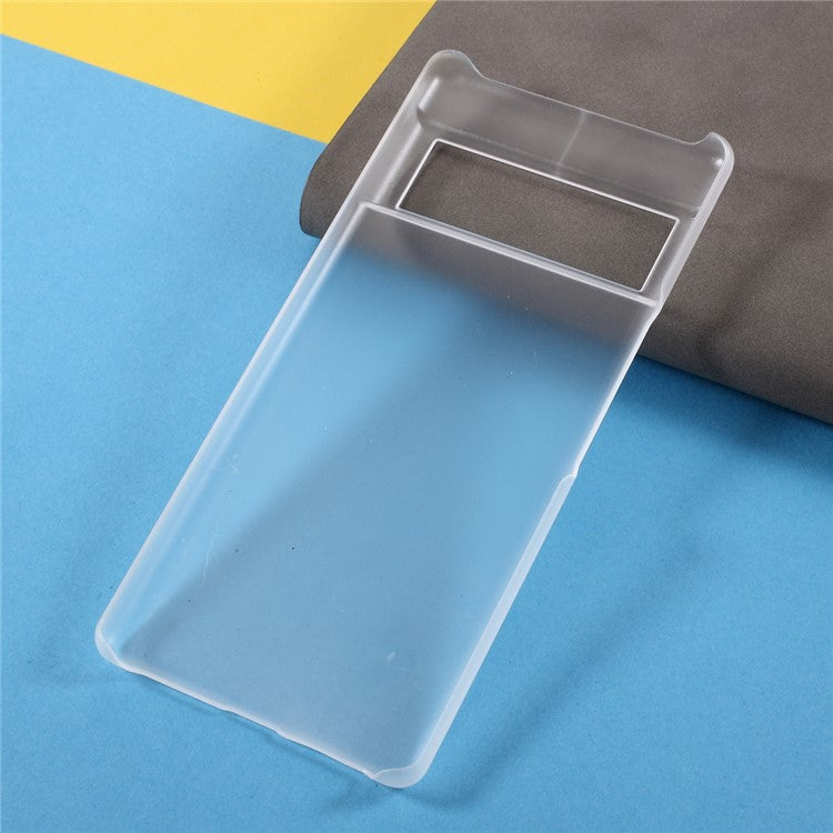 Rubberized Hard Plastic Protective Phone Case Cover for Google Pixel 6 Pro - Transparent