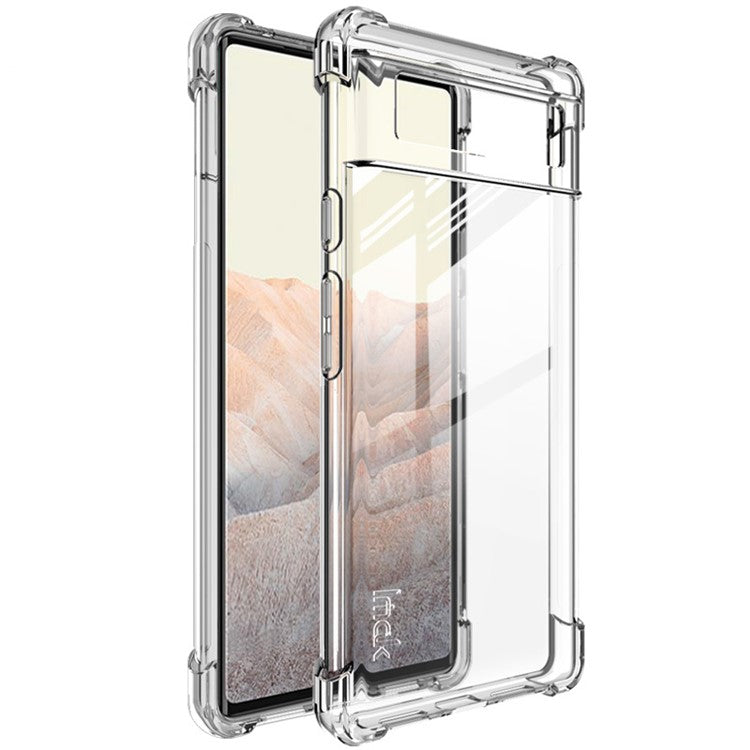 IMAK Full Coverage Flexible TPU Case Phone Protective Cover + Screen Protector for  Google Pixel 6 - Transparent