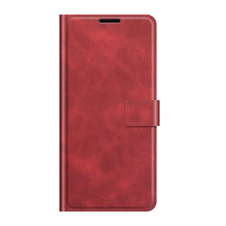 PU Leather Flip Folio Stand Magnetic Closure Shockproof Wallet Case for Google Pixel 6 Pro - Red