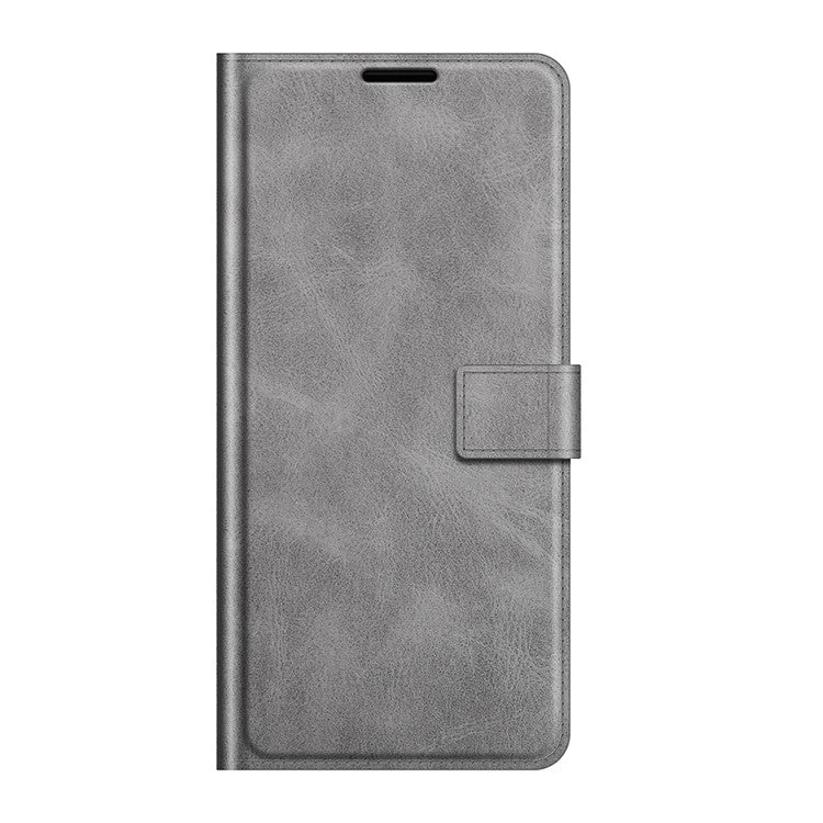 PU Leather Flip Folio Stand Magnetic Closure Shockproof Wallet Case for Google Pixel 6 Pro - Grey