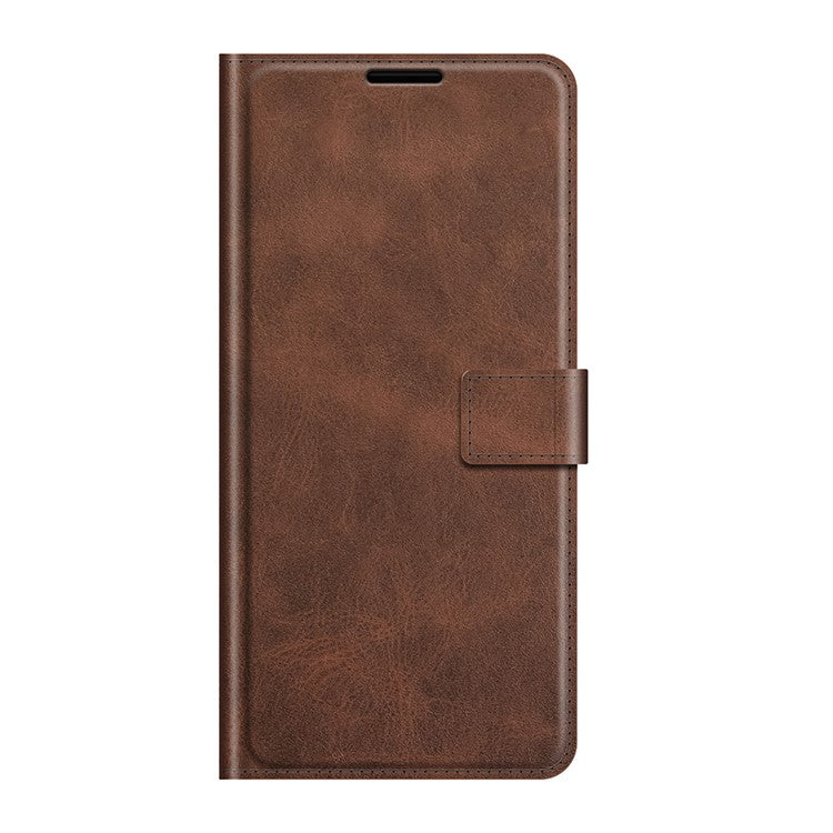 PU Leather Flip Folio Stand Magnetic Closure Shockproof Wallet Case for Google Pixel 6 Pro - Coffee