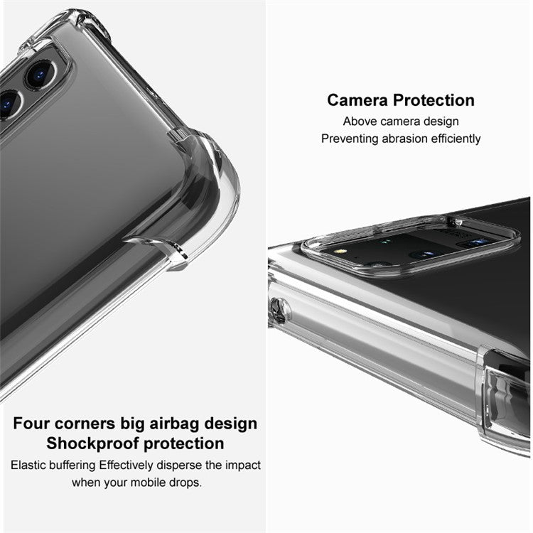 IMAK Full-Body Protective Soft TPU Bumper Shockproof Rugged Cover with Screen Protector for Google Pixel 6 Pro - Transparent