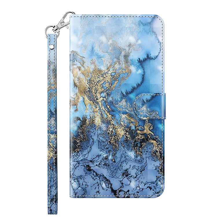 Stand Feature 3D Creative Pattern PU Leather Magnetic Flip Wallet Case with Strap for Google Pixel 6 - Bauhinia Valley