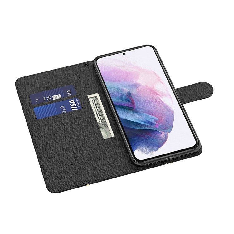 Stand Feature 3D Creative Pattern PU Leather Magnetic Flip Wallet Case with Strap for Google Pixel 6 - Bauhinia Valley