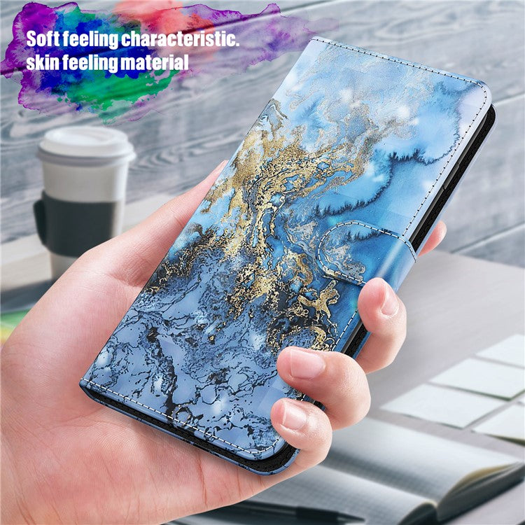 Stand Feature 3D Creative Pattern PU Leather Magnetic Flip Wallet Case with Strap for Google Pixel 6 - Bauhinia Valley