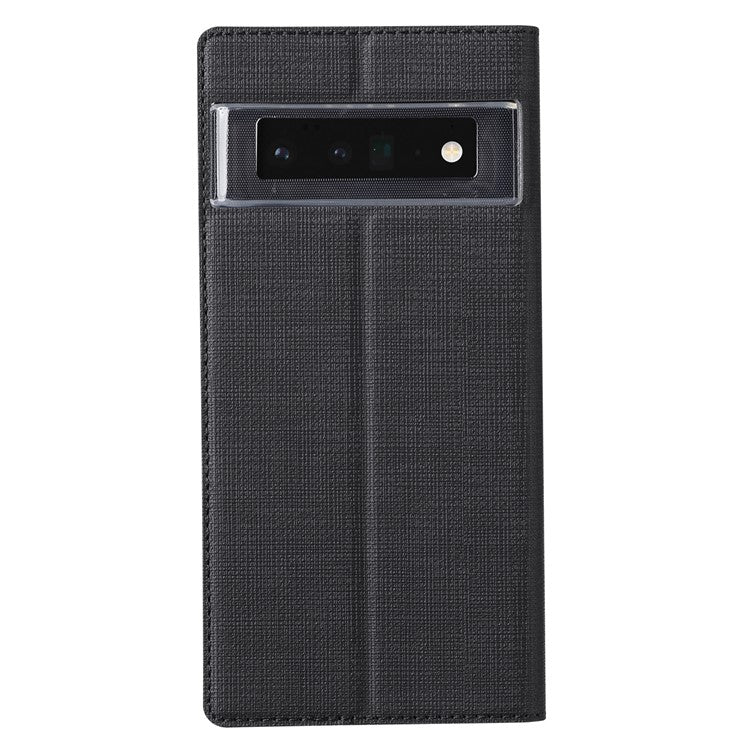 VILI DMX Series Magnetic Auto-Absorbed Closure Single Card Slot Stand Design Leather Phone Cover for Google Pixel 6 Pro - Black