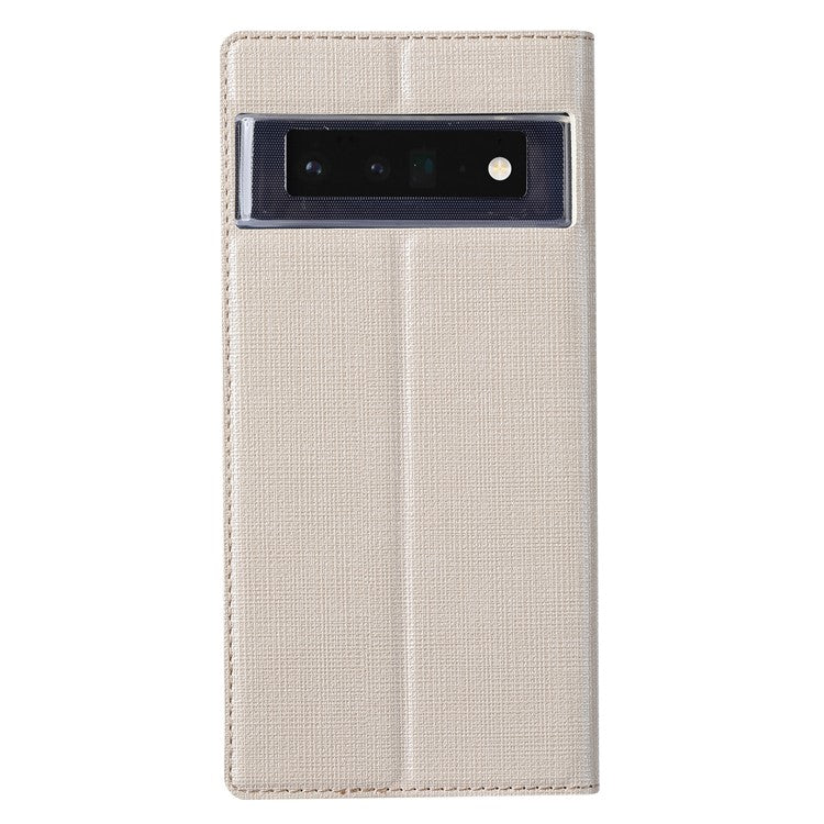 VILI DMX Series Magnetic Auto-Absorbed Closure Single Card Slot Stand Design Leather Phone Cover for Google Pixel 6 Pro - Khaki