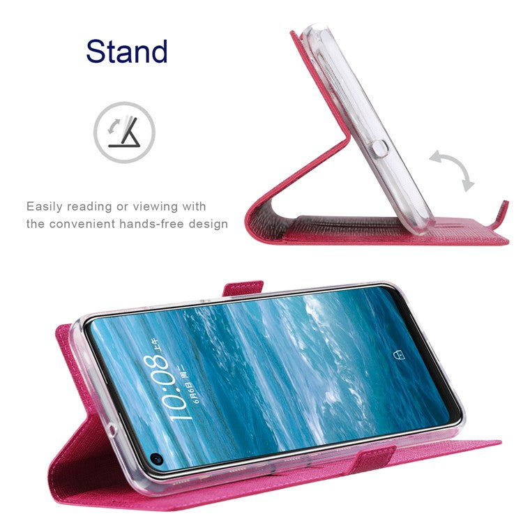 VILI K Series Double Magnetic Clasps Closure Stand Wallet Leather Phone Case Shell for Google Pixel 6 Pro - Rose