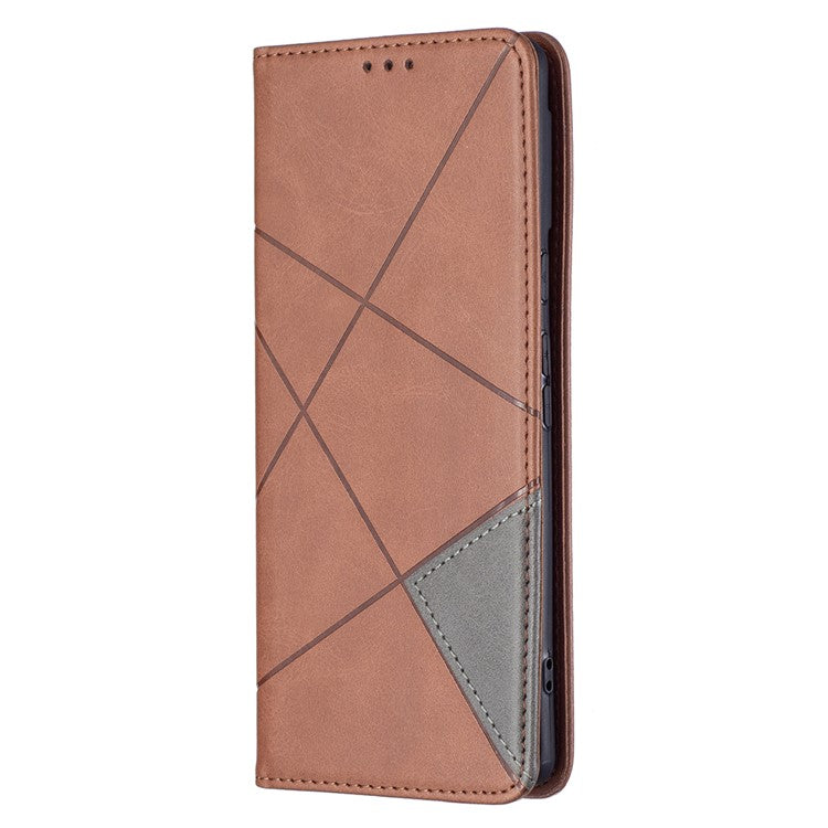 Shockproof Imprinting Pattern Design Flip Phone Shell Built-in Card Slots Design Leather Stand Phone Case Cover for Google Pixel 6 Pro - Brown