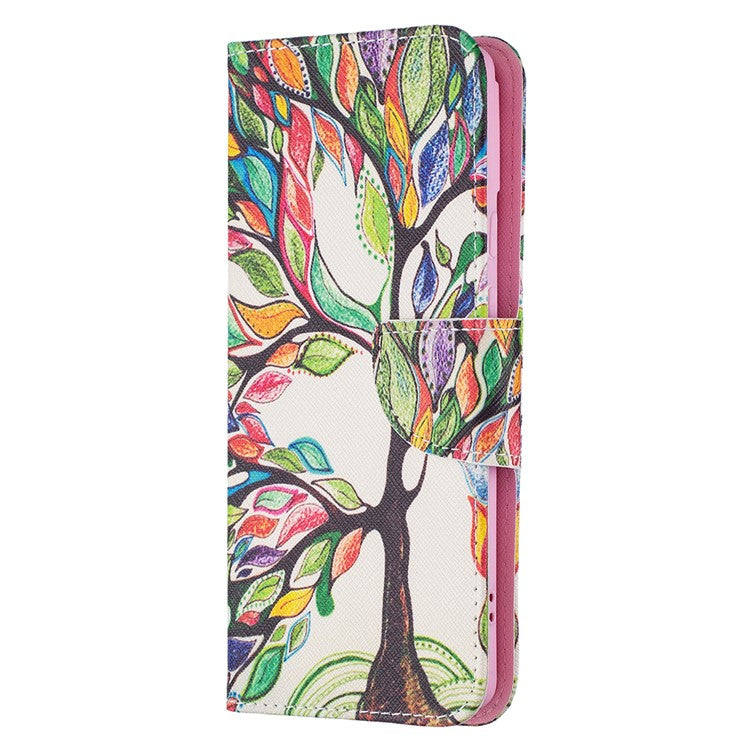 Pattern Printing PU Leather Wallet Folio Flip Cover Shockproof TPU Interior Stand Case for Google Pixel 6 - Life Tree