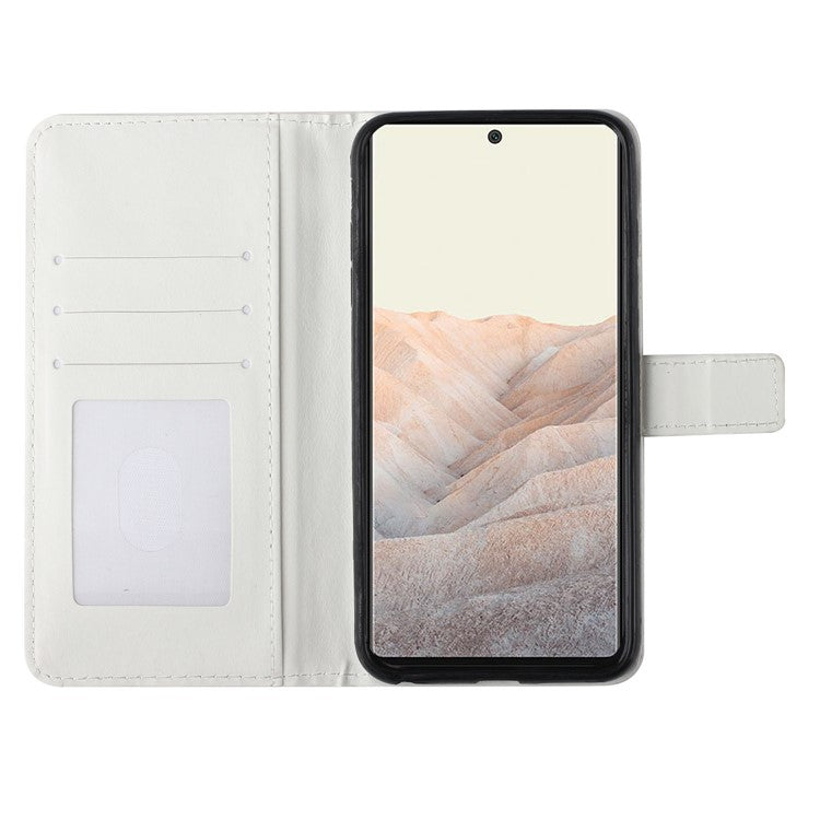 Pattern Printing Light Spot Decor Full Protection Leather Case Phone Cover with Stand Wallet for Google Pixel 6 - Triangle