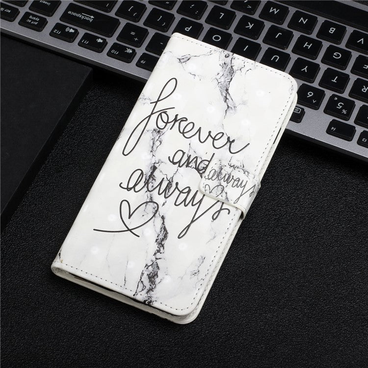 Pattern Printing Light Spot Decor Foldable Stand PU Leather Phone Case Cover with Wallet for Google Pixel 6 Pro - Forever and Always