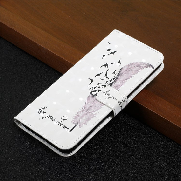 Pattern Printing Light Spot Decor Foldable Stand PU Leather Phone Case Cover with Wallet for Google Pixel 6 Pro - Live Your Dream