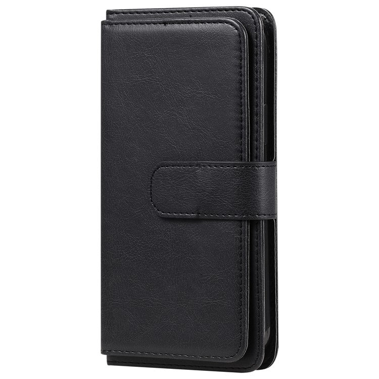 For Google Pixel 6 KT Multi-functional Series-1 PU Leather 10 Card Slots Holder Flip Cover Stand Magnetic Wallet Phone Case - Black