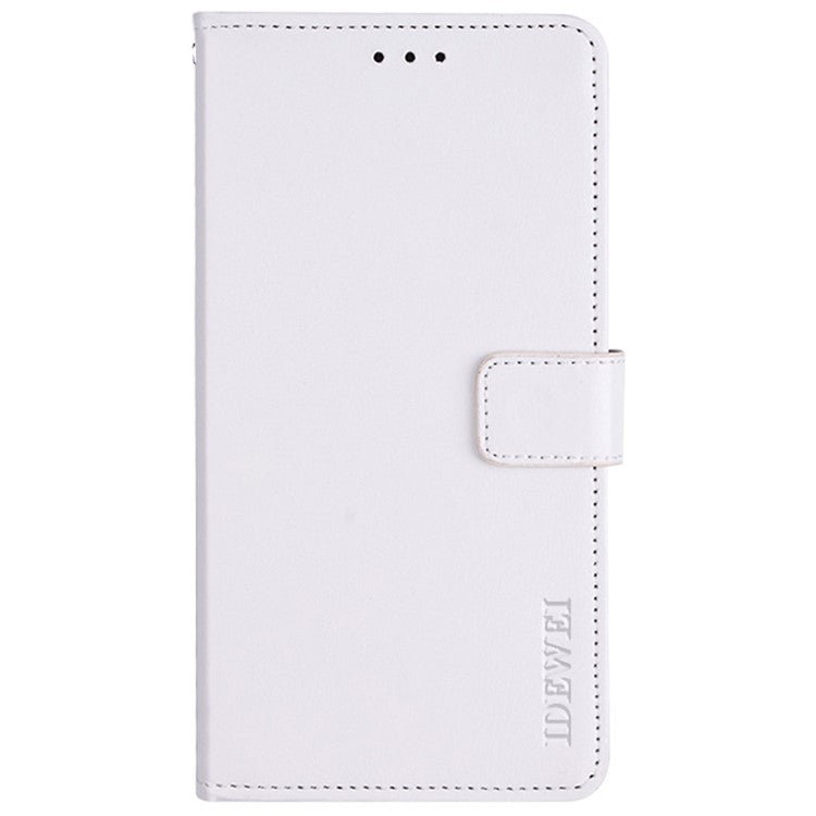 IDEWEI Shockproof Phone Bag Case PU Leather + TPU Case All-round Protection Stand Wallet Phone Cover for Google Pixel 6 - White