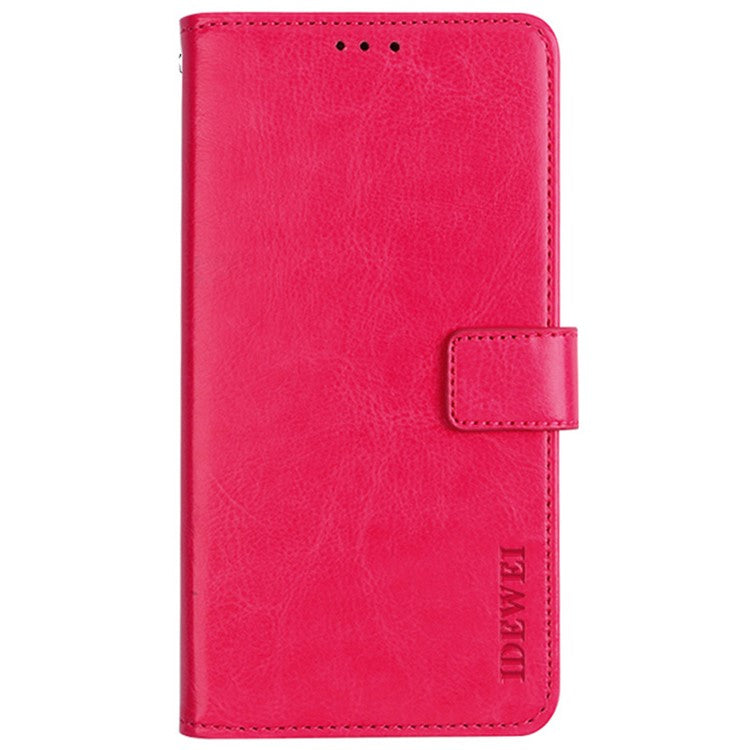 IDEWEI Shockproof Phone Bag Case PU Leather + TPU Case All-round Protection Stand Wallet Phone Cover for Google Pixel 6 - Rose