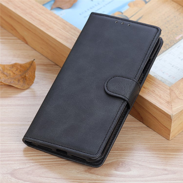 Textured PU Leather Phone Cover with Stand Wallet Feature for Google Pixel 6a - Black