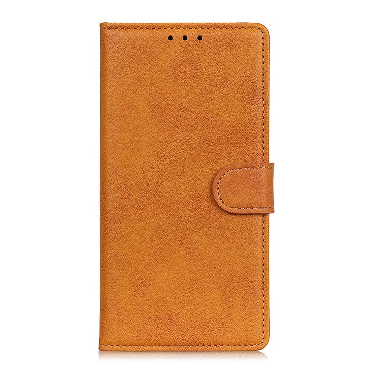 Textured PU Leather Phone Cover with Stand Wallet Feature for Google Pixel 6a - Brown