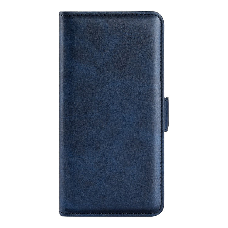 Side Magnetic Double Clasps Stand Wallet Design PU Leather Case Phone Cover for Google Pixel 6a - Blue