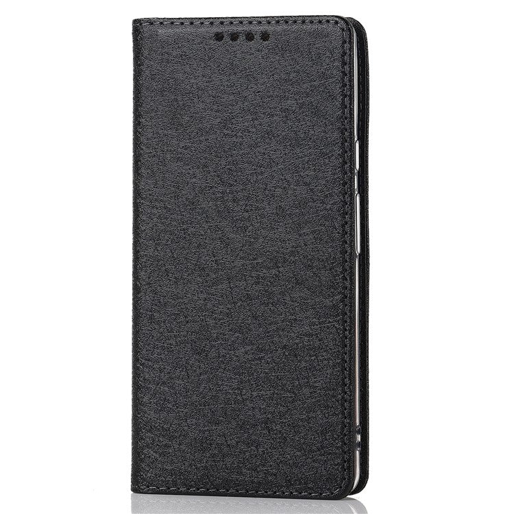 For Google Pixel 6 Pro Mobile Phone Shell Bag Anti-scratch Phone Case Anti-fall Shockproof Silk Texture Leather Wallet Cover with Strap - Black