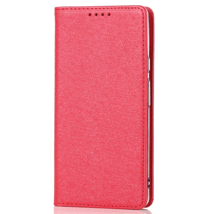 For Google Pixel 6 Pro Mobile Phone Shell Bag Anti-scratch Phone Case Anti-fall Shockproof Silk Texture Leather Wallet Cover with Strap - Red