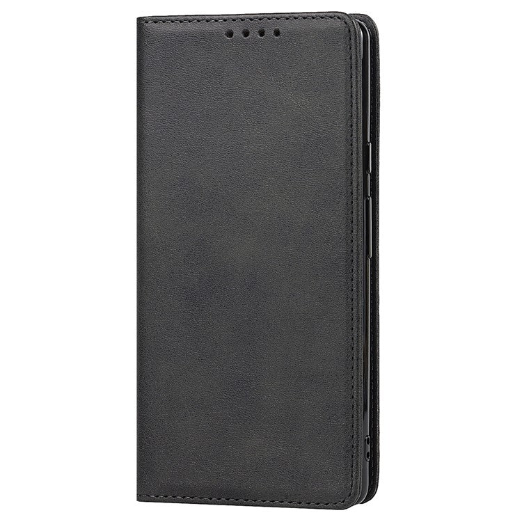 For Google Pixel 6 Wallet Stand Function Drop-proof Auto-absorbed TPU+PU Leather Phone Cover Case - Black