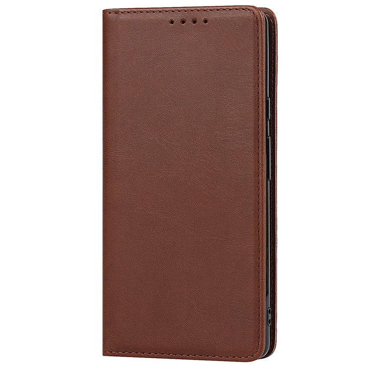 For Google Pixel 6 Wallet Stand Function Drop-proof Auto-absorbed TPU+PU Leather Phone Cover Case - Dark Brown