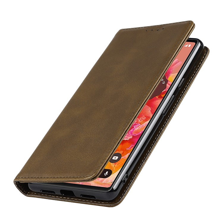 For Google Pixel 6 Wallet Stand Function Drop-proof Auto-absorbed TPU+PU Leather Phone Cover Case - Dark Green