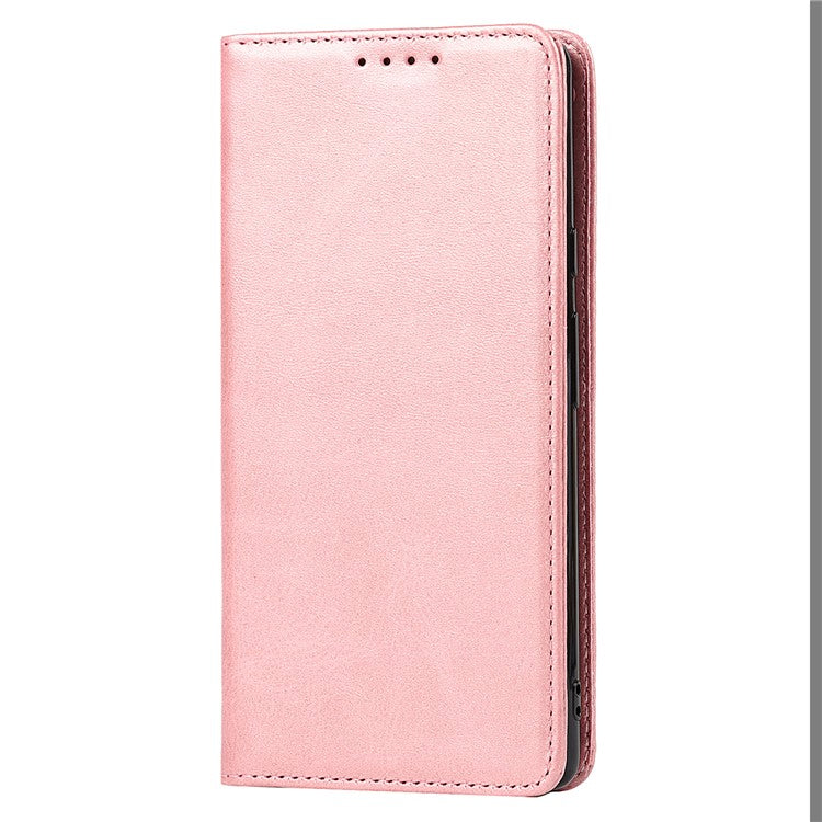 For Google Pixel 6 Wallet Stand Function Drop-proof Auto-absorbed TPU+PU Leather Phone Cover Case - Rose Gold