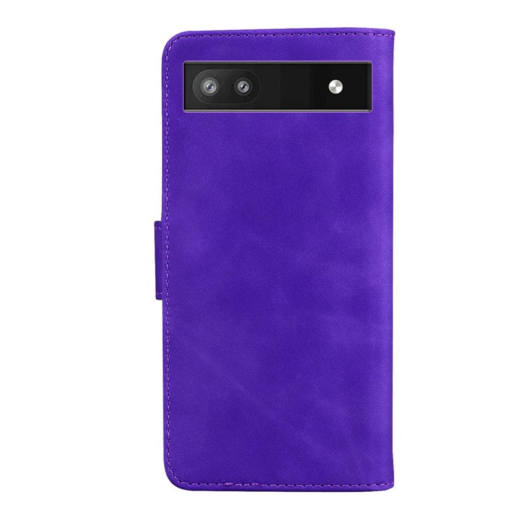 PU Leather + TPU Phone Case Magnetic Clasp Stand Wallet Protective Cover for Google Pixel 6a - Purple