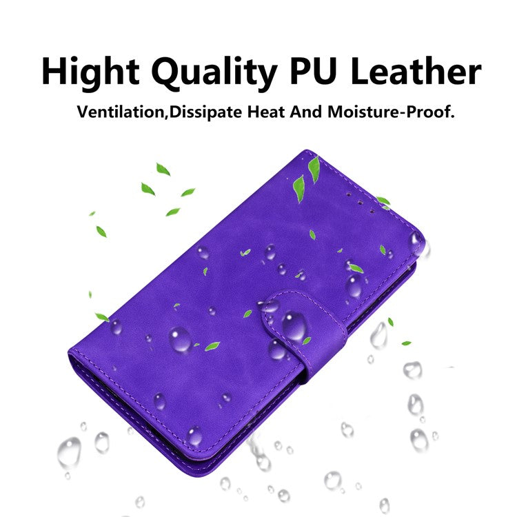 PU Leather + TPU Phone Case Magnetic Clasp Stand Wallet Protective Cover for Google Pixel 6a - Purple