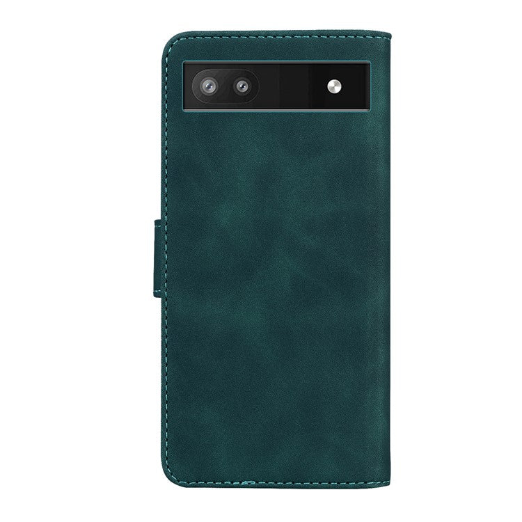 PU Leather + TPU Phone Case Magnetic Clasp Stand Wallet Protective Cover for Google Pixel 6a - Green