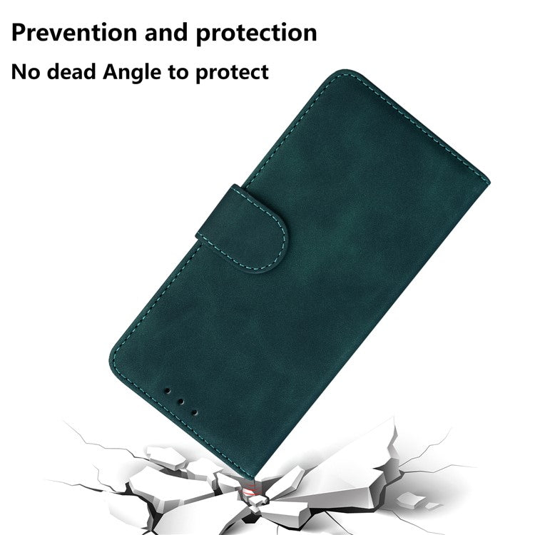 PU Leather + TPU Phone Case Magnetic Clasp Stand Wallet Protective Cover for Google Pixel 6a - Green