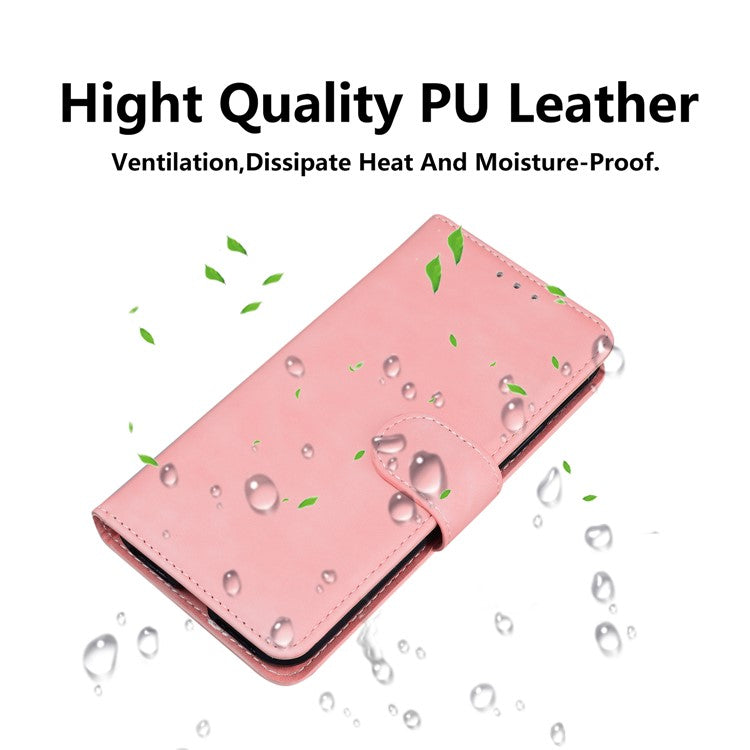 PU Leather + TPU Phone Case Magnetic Clasp Stand Wallet Protective Cover for Google Pixel 6a - Pink