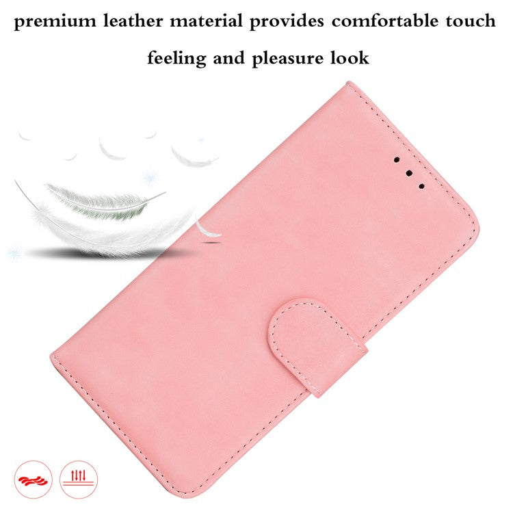 PU Leather + TPU Phone Case Magnetic Clasp Stand Wallet Protective Cover for Google Pixel 6a - Pink