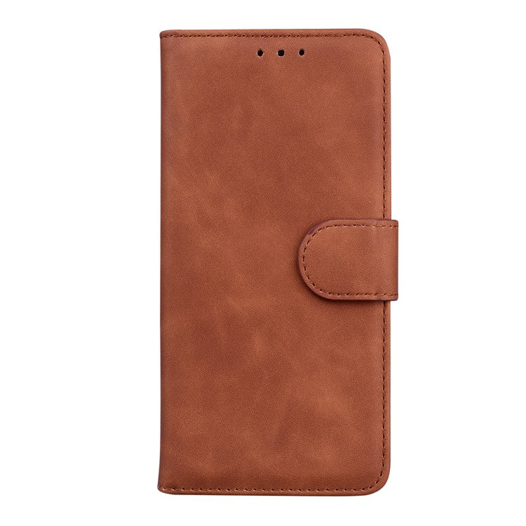 PU Leather + TPU Phone Case Magnetic Clasp Stand Wallet Protective Cover for Google Pixel 6a - Brown