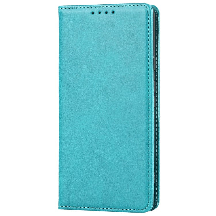 PU Leather + TPU Phone Case for Google Pixel 6a, Stand Wallet Shockproof Anti-fall Auto Closure Magnetic Cover - Sky Blue