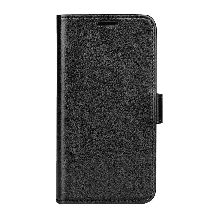 For Google Pixel 7 Pro 5G Crazy Horse Texture Phone Case PU Leather All-round Protection Stand Wallet Cover - Black